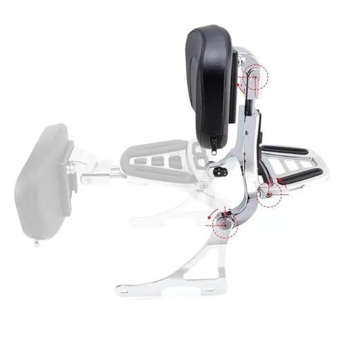 Dossier réglable pour moto Softail confort voyage et balade - 3