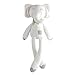 zcm Peluche Peluche Elefante Bianco Peluche Animali & Peluche Peluche Elefante Gamba Lunga Giocattolo Elefante per Comfort Regalo Regalo di Compleanno per Bambini