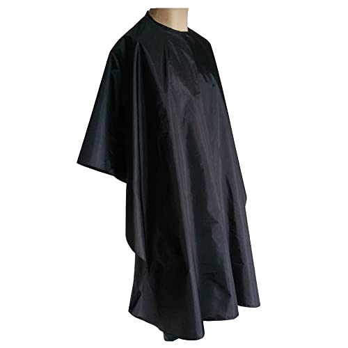 Magiczone Professional Hairdressing Salon Nylon Cape With Closure Snap,Barber Styling Cape,Unisex Black Hair Cutting Cape - 59" X 51" #TOP4