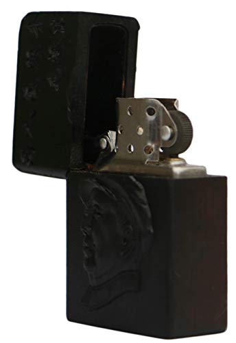 Feuerzeug für Zippo-Einsatz-Set (Chairman Mao), natürliches Ebenholz, Schwarz – Bild 7