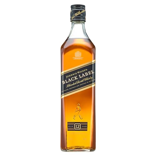 Johnnie Walker Black label, Whisky escocés blended 12 años, 700 ml