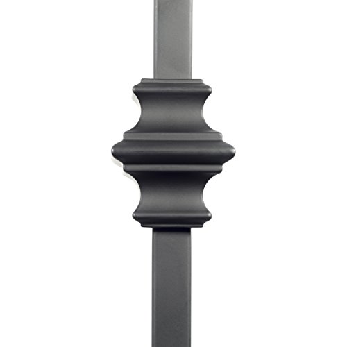T60 - Iron Balusters - Single Knuckle - Hollow - 44 In X 1/2 In Square - Box Of 10 (Satin Black) #TOP1