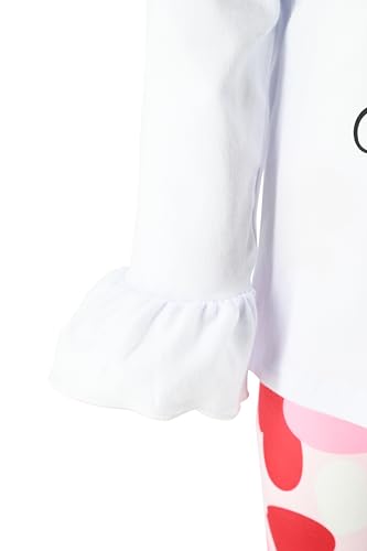 Image of Unique Baby 2 Piece Girls Double Ruffle Leggings and Long Sleeve Shirt Clothes Set Kid and Toddler Girl Outfit