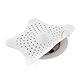 Umbra Starfish Abfluss Haarfänger mit 5 Starken Saugnäpfen – Silikon Abflusssieb und Haar Stopper für Dusche, Badewanne, Waschbecken und Spüle – Hält Abflüsse Frei von Haaren und Kleinteilen, Weiß