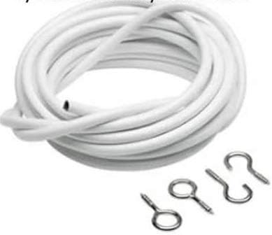 GCH 3 METRES of Net Curtain Wire White Window Cord Cable