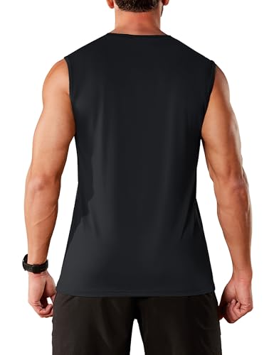 MAGCOMSEN Men's UPF 50+ Tank Tops Quick Dry Workout Gym Sleeveless Muscle Shirts Summer Beach Swim Shirt2
