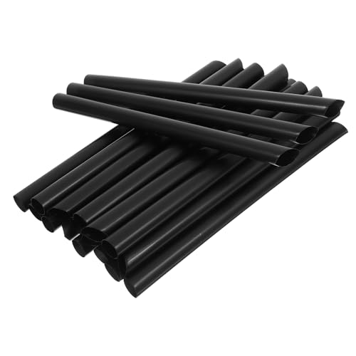 500 pitillos negros desechables 19 cm para bebidas miniatura 1