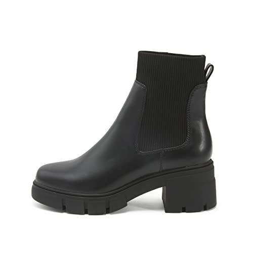 REDTOP Women's Elastic Chelsea Boots Chunky Block Heel Platform Lug Sole Ankle Booties2