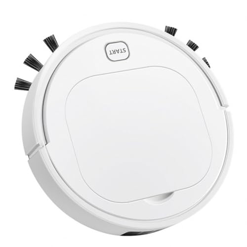 Uonlytech Robot Spazzante Intelligente Ricaricabile Motore Silenzioso e Navigazione Automatica per Pulizia Casa Adatto a Mobili e Spazi Difficili Robot Aspirapolvere Grande 28Cm Bianco