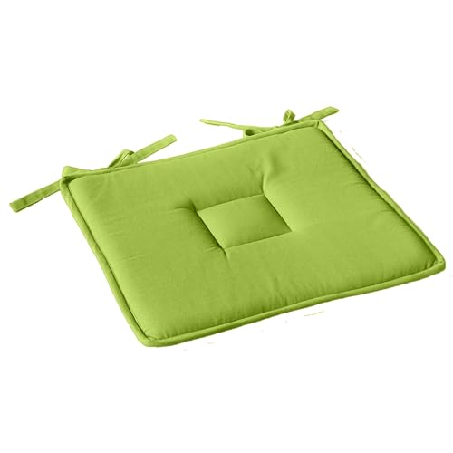 Enjoy Home, Galette de Chaise Plate, Vert Anis, carré 40x40cm, 100% Coton, Attache par Nouettes, Idéal pour Une Assise Confortable, Collection Panama
