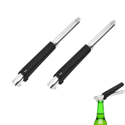 Jar Opener for Weak Hands and Seniors, Non-Slip Lid Opener, Easy Grip Can Opener for Arthritis, Manual Bottle Opener Tool, Multifunctional Kitchen Gadget (Black-2PCS)