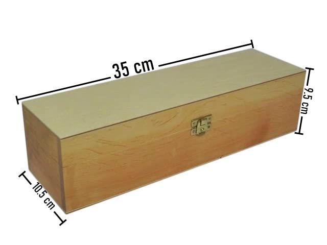 Wooden World - Wooden Wine Box, Gift Box - Light Brown Lacquered - Image 2