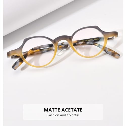 Lunettes en acétate mat MUTYNE monture œil de chat bleu coloré pour femmes