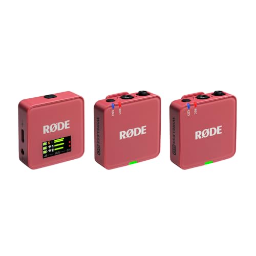 Rode Wireless GO (Gen 3) Sistema Compacto de Micrófono Inalámbrico (Rose) con 2 Adaptadores de Entrevista Handheld Green miniatura 2