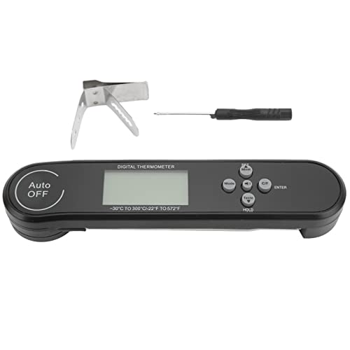 Spacnana Termómetro de Materia Plegable Multifuncional para Carne de parrilla: Ajuste de Temperatura Personalizada del Termómetro de Cocción