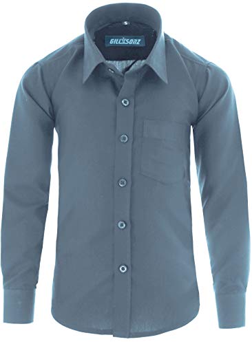 GILLSONZ A1 Kinder Party Hemd Freizeit Hemd bügelleicht Lange Arm