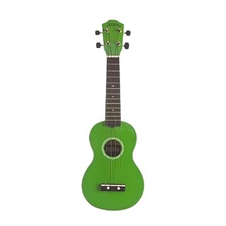 Ukulele By Baton Rouge – green hochglanz mit Tasche - Les Beatles, Paul McCartney, John Lennon, RIngo Starr, George Harrison