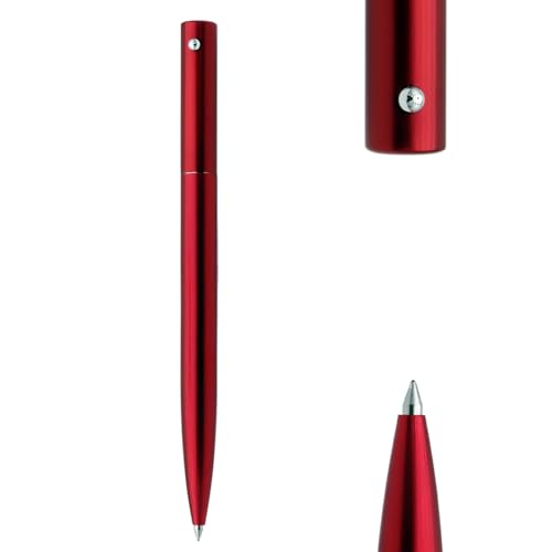 Stylo à bille en métal DUNBONG rétractable avec pointe 0,5 mm au fini rouge sophistiqué