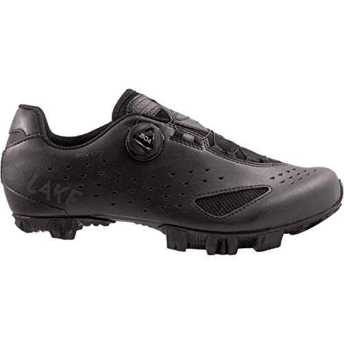 Lake Mx177 Wide Cycling Shoe - Men's Black/Black Reflective, 50.0