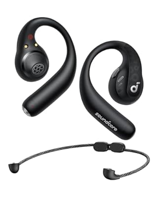 Soundcore by Anker AeroFit Pro Auriculares Bluetooth Inalámbricos de Conducción de Aire  Muy Cómodos  Ergonómicos  Ajuste Seguro  Sonido Rico con LDAC  Bluetooth 5.3  IPX5  46H  Control con App