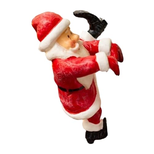 Tsophreniq Statue de père noël Suspendue pour étagères à Fleurs, décoration de fenêtre, décoration de Vacances – vue 5