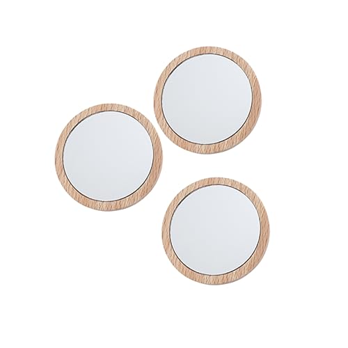 Espejo mini de maquillaje portátil rojo en forma de corazón miniatura 5