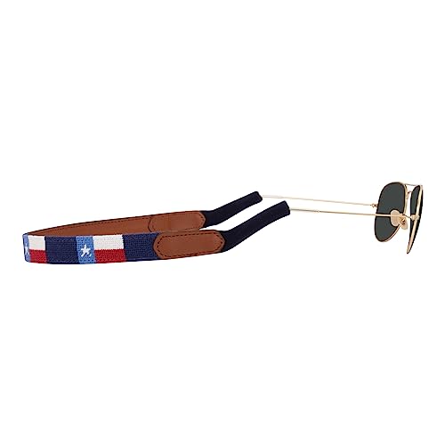 Image of Leather Hand-Stitched Needlepoint Sunglass Strap Retainer