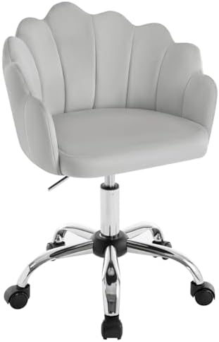 WOLTU Krzesło biurowe, Toaletka, oparcie z płatka, ergonomiczne, ...