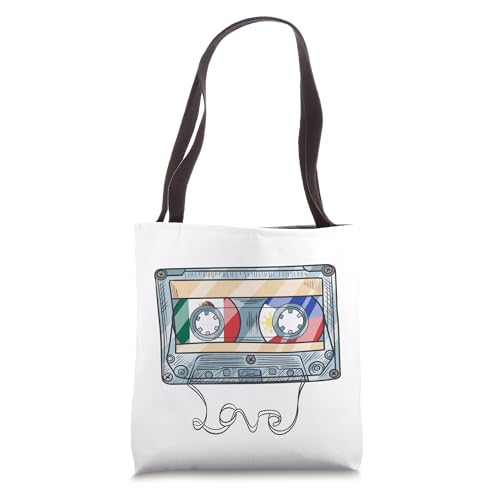 Philippines Mexico Filipino Mexican Mexipino Flag Cassette Tote Bag miniatura 1