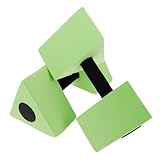Zerodeko 2 Piezas EVA Mancuernas Triangulares para Piscina Equipo de Ejercicio Acuático para Fuerza de Tren Superior Accesorio para Entrenamiento y Mejora Natación Color Verde