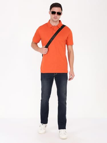 Image of Macroman M-Series Comfort Full Sleeve Slub Polo T-Shirt for Men, 100% Cotton, Pack of 1