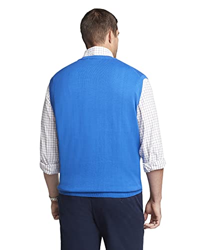 Image of Izod Men's Big and Tall Premium Essentials Solid V-Neck 12 Gauge Vest Pullover
