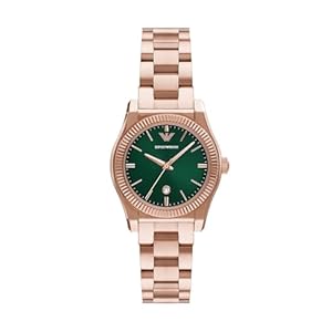 Emporio Armani Women’s Analog Quartz Watch with Stainless Steel Strap AR11639, Gold, Bracelet