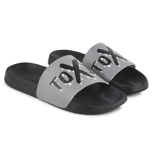 PERY-PAO Sliders Mens White, Black, Grey, Sky blue Design Toxic, Spider, Dope, Panda Printed Flip Flop & Slippers