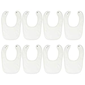 8 Stks Double- Layer Katoen Baby slabbetjes met Snaps voor kwijlen tandjes Eten Gezondheidszorg Accessoires