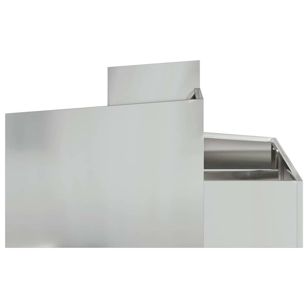 Srebrna donica ogrodowa Stal Galwanizowana 80 x 80 x 50 cm metalowy pojemnik na kwiaty nowoczesny design odporny na warunki atmosferyczne taras balkon łatwy montaż
