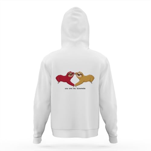You Are My Slowmate Funny Cute Sloth Hoodies for Teen Girls Boys Lightweight Kangaroo Pocket Sweatshirt4