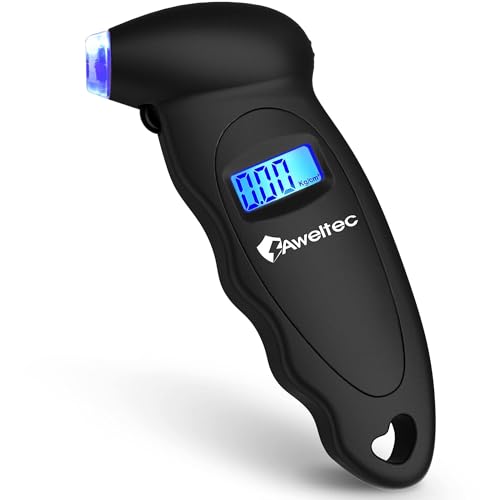 Image of Digital Tire Pressure Gauge,Accurate Cars Air Gauge 150 PSI,Black | 0-150PSI Calibrated,Accurate in 0.1 Increments,4 Measurement Units,Backlight LCD&Nozzle Light,for Everyday Vehicles