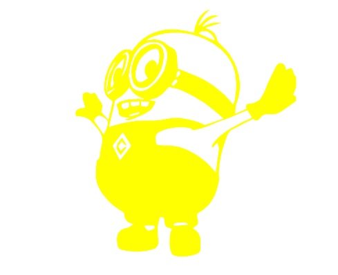 Minion Funny Bumper Sticker Car Van Bike Sticker Decal Free P&P (Yellow)