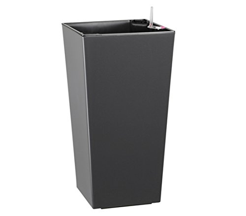 Dehner Elise – Maceta con Sistema de autorriego, plástico, Aprox. 47 x 25 x 25 cm, Antracita