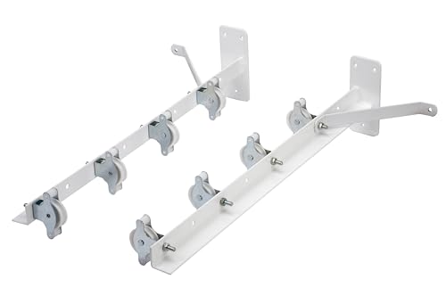 Sauvic 89396 - Tendedero con 8 Poleas plastificado,Color Blanco, ...