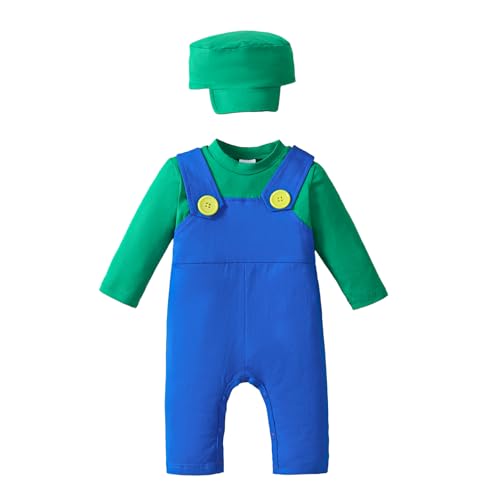Unisex Baby Boys Girls Halloween Outfits Long Sleeve Romper Jumpsuit With Hat Winter Clothes
