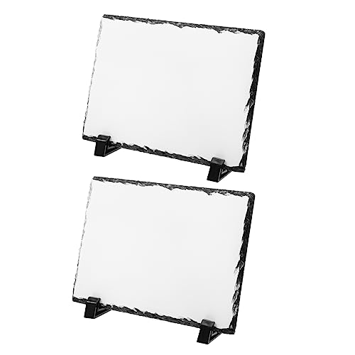 jojofuny 2sets Lavagna per Foto in Naturale Cornice per Foto Rettangolare da Tavolo Decorazione per Cornice per per Personalizzati e Regali da Condividere