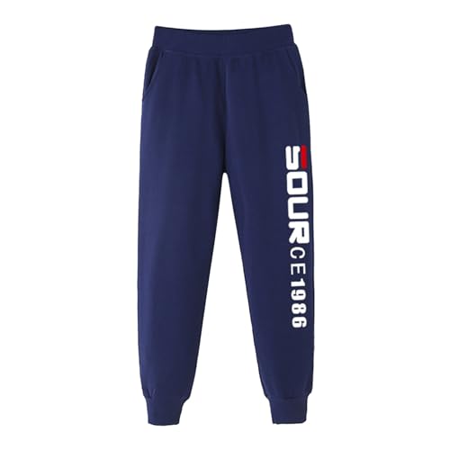 Generisch Pantalones deportivos para niños pequeños, para niños, niñas, pantalones de deporte, pantalones de higiene puros, holgados y cálidos, pantalones deportivos para hombre, azul, 5-6 años