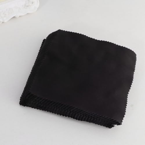 Limpieza de microfibra para gafas con paños negros reutilizables para eliminar polvo y manchas 6