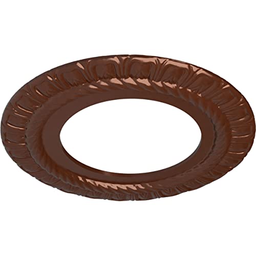 Image of Ekena Millwork CM10CLCPS 10-5 /8 inch x 5-3 /4 inch x 1 /2 inch Claremont Ceiling Medallion, Copper Penny