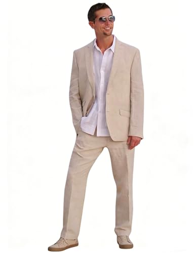 Costume 2 pièces hommes coupe confortable anti-pli veste deux boutons pantalon