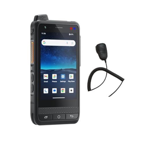 UNIWA POC Zello Talkie Walkie, F400 4G Mobile Phone Android 15 4GB+64GB IP65 étanche 3.9'' écran Tactile Smartphone Robuste 13MP Caméras SOS GPS NFC WiFi PTT 4350mAh Dual SIM (F400+Micros)