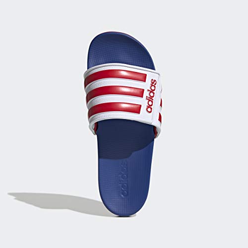 Image of Adidas Men ADILETTE COMFORT ADJ Synthetic Swim Slide FTWWHT /SCARLE /ROYBLU | GTD10