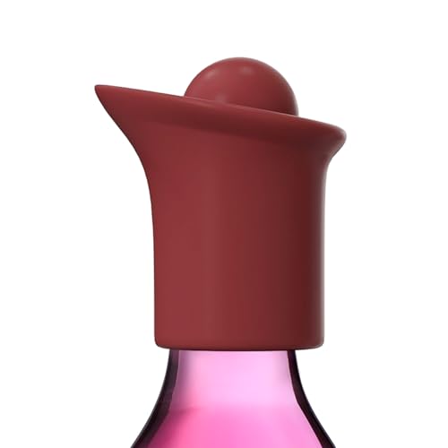 Tappo Versatore per Bottiglie di Vino,Conservatore Vino Riutilizzabile con Beccuccio Versatore | Tappi in Silicone per Bevande Birra Aceto Olio Champagne